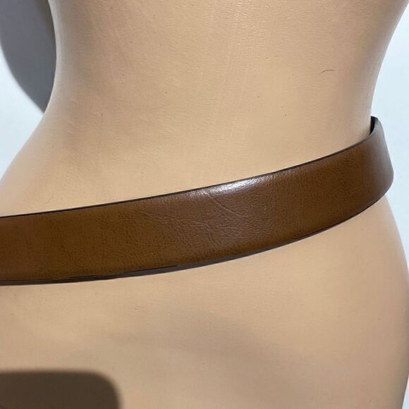 Perry Ellis Men's Black Faux Leather Silver Prong Buckle Single Strap Belt 34/85 - Picture 13 of 16